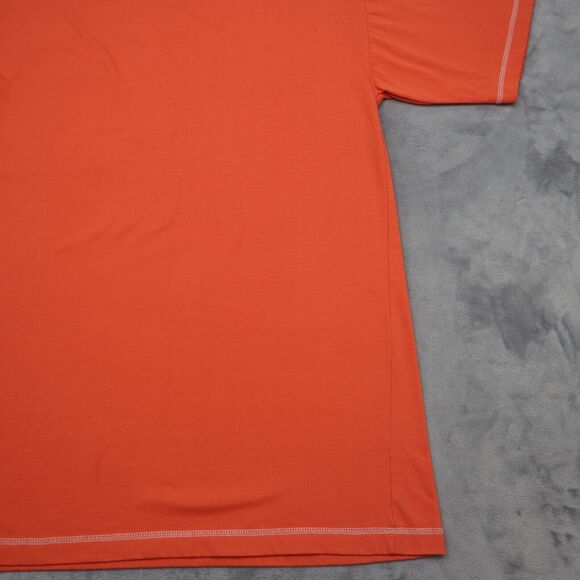 Bridge Gate Shirt Womens S Orange Short Sleeve Henley Button Pocket Knit T Shirt - Picture 13 of 15